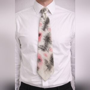 Vtg DINO ORSINI Autographed Dan Dee Artisan Watercolor Tie Dye Tie